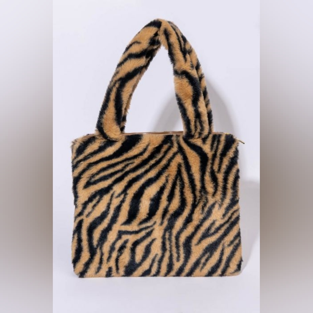 NWT Tiger Fur Tote